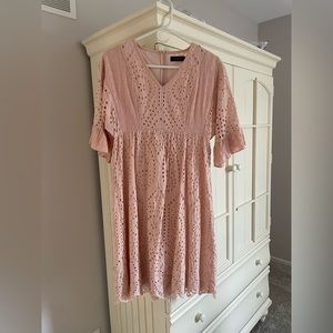 Roolee Pink Eyelet Dress